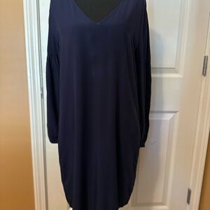 GAP Navy V-Neck Long Sleeve Shift Dress